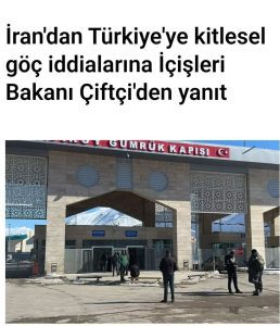 İran’dan Türkiye’ye Kitlesel Göç İddialarına Çiftçi’den Yanıt